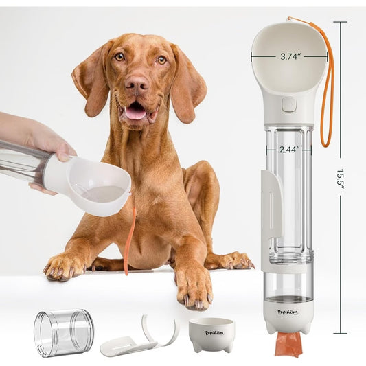 portable 3 in 1 pets water bottle